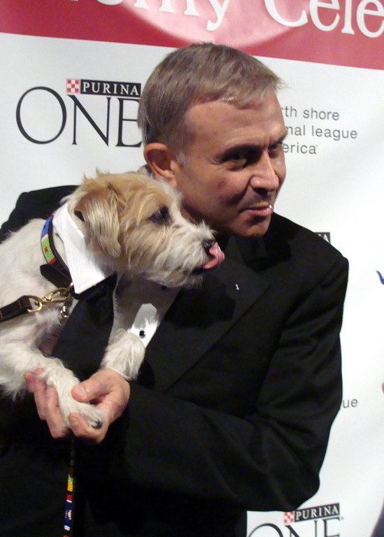 Dr. David Best with canine video personality Elvis.