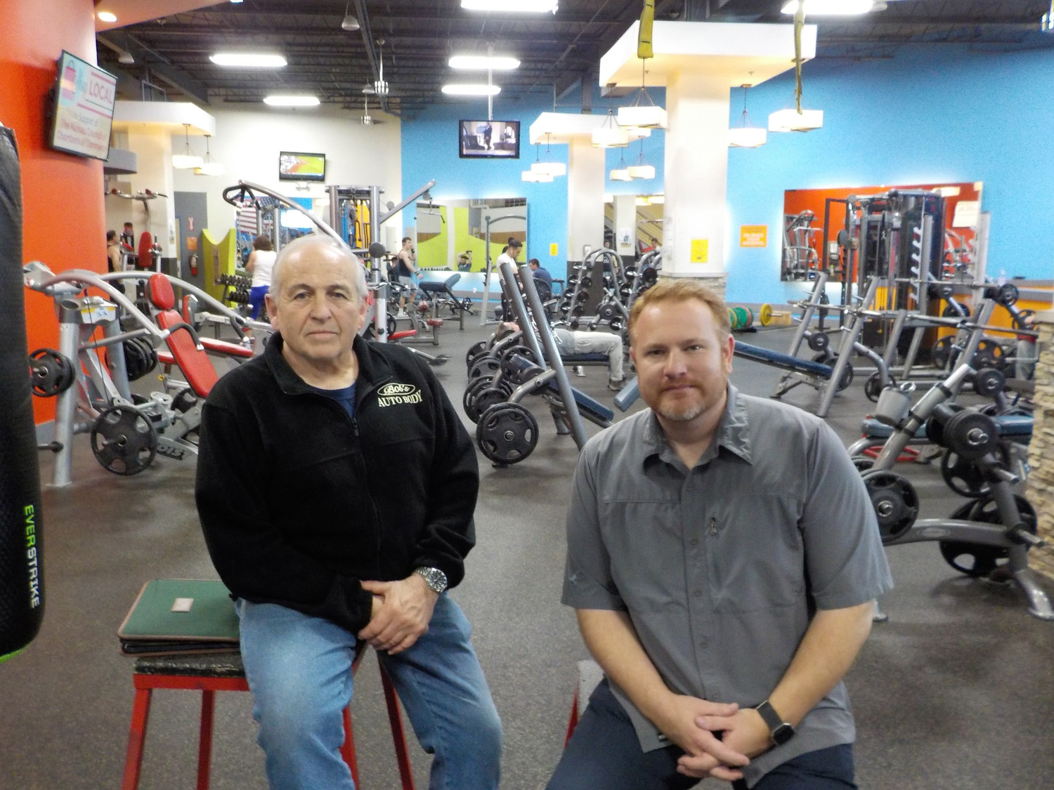 Mike Hawksby, right, who owns ROK Health & Fitness with Robert D’Urso, discovered neurotherapy after he sustained a head injury in a car crash. He is hoping to bring the practice into his gym in the near future.