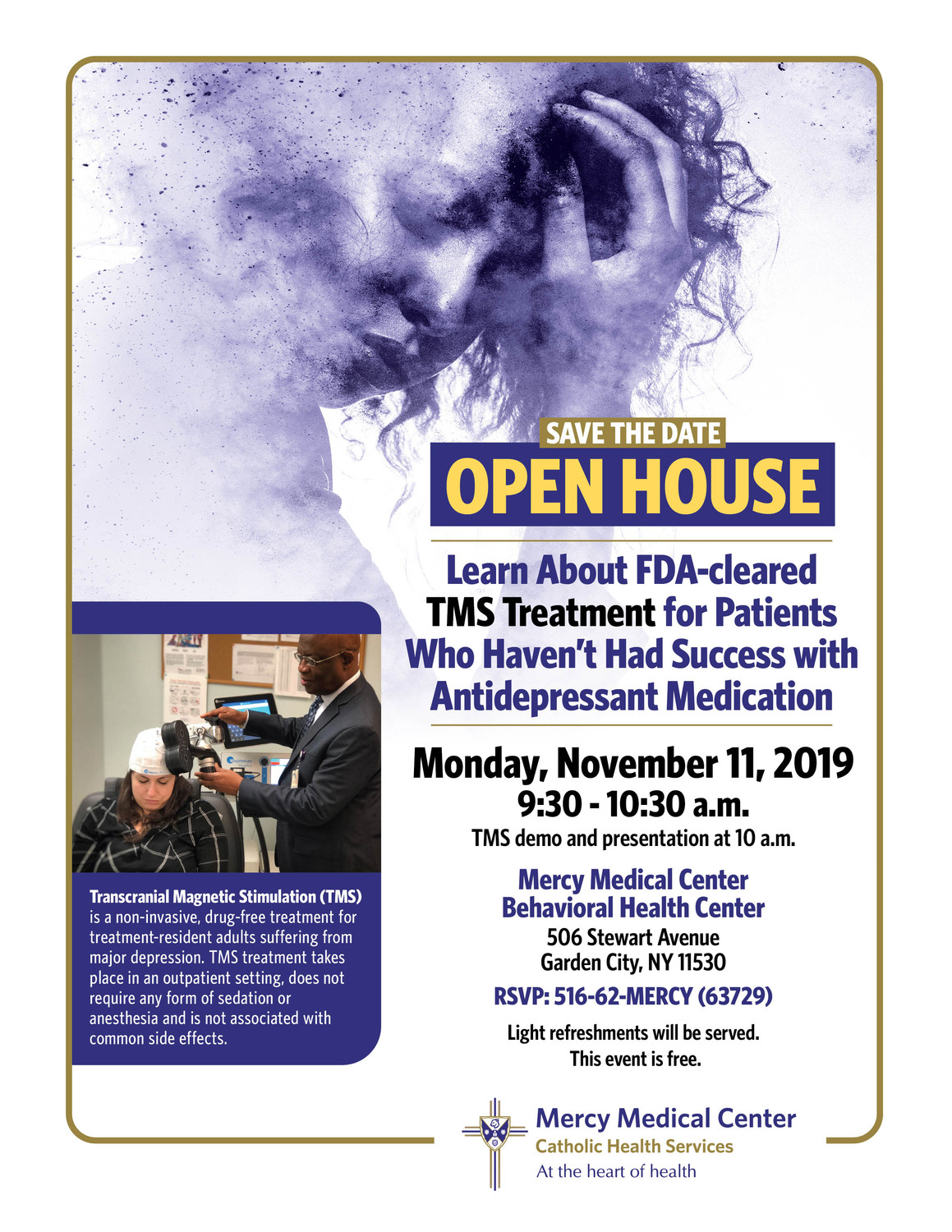 Open House Learn About Tms Non Invasive Depression Treatment For