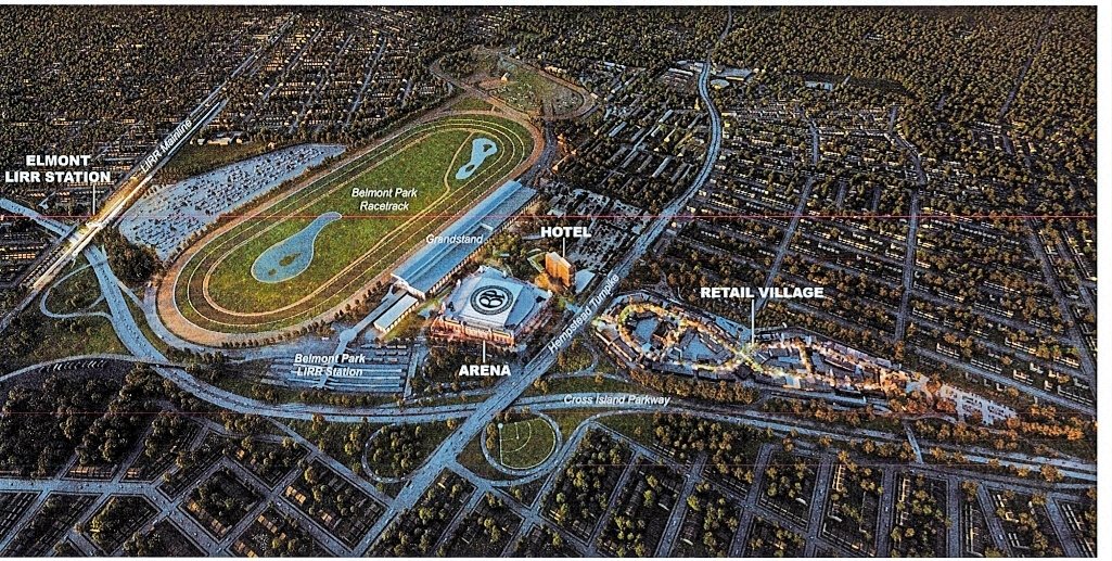 A rendering of the Belmont Park project.
