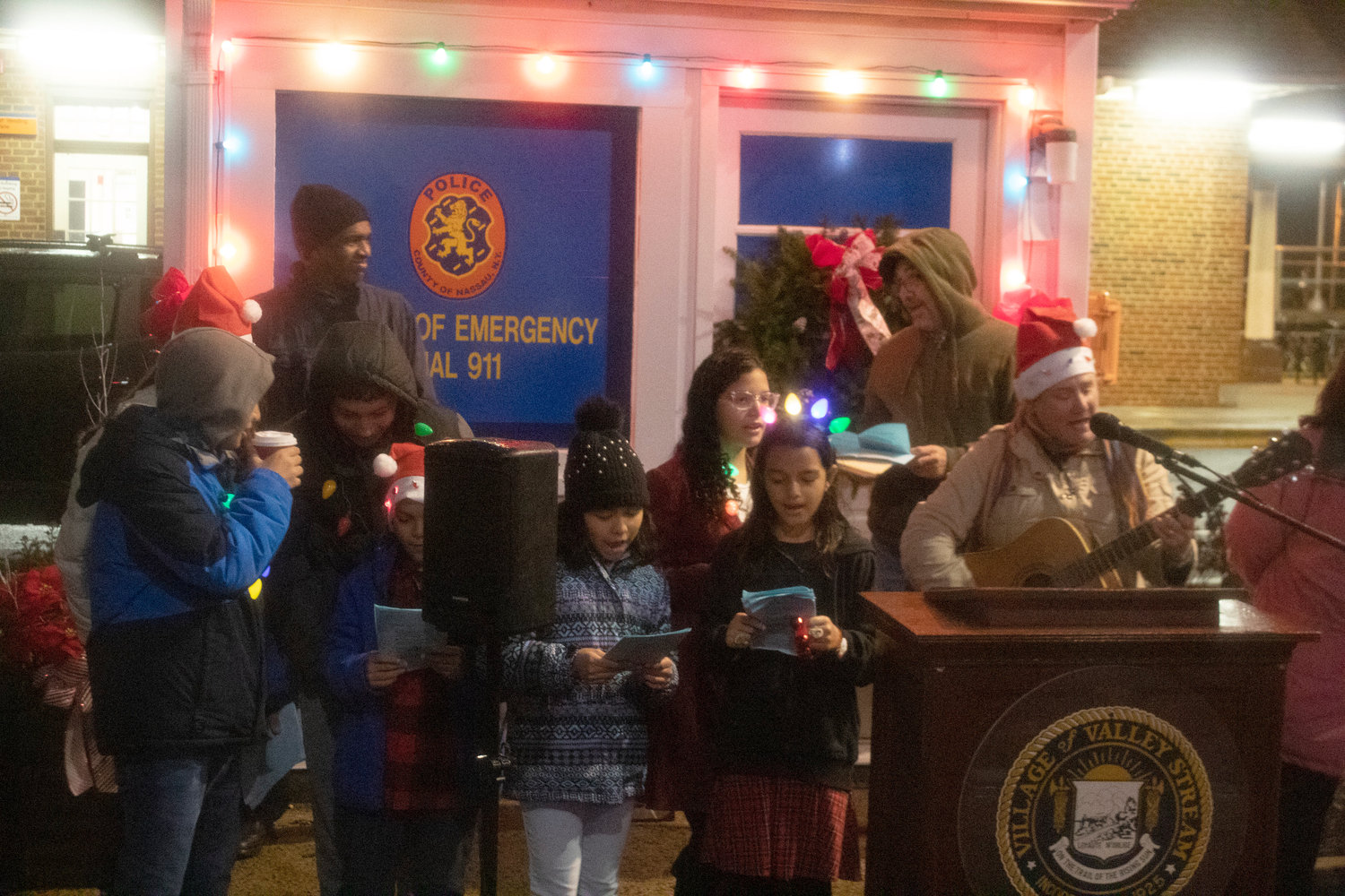 It was a merry, intimate gathering of village residents, dignitaries, and members from the Valley Stream Chamber of Commerce at the “Lighting of Gibson” last Sunday night.